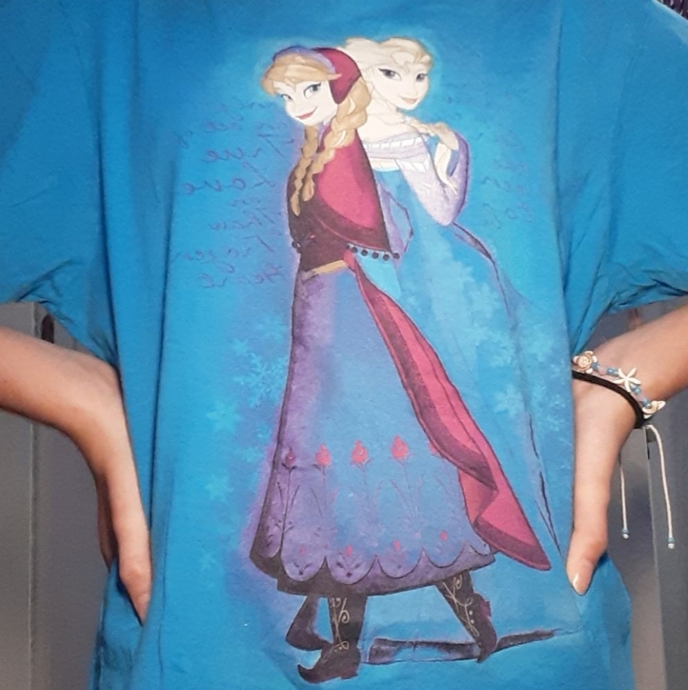 Elsa and Anna short sleeve shirt